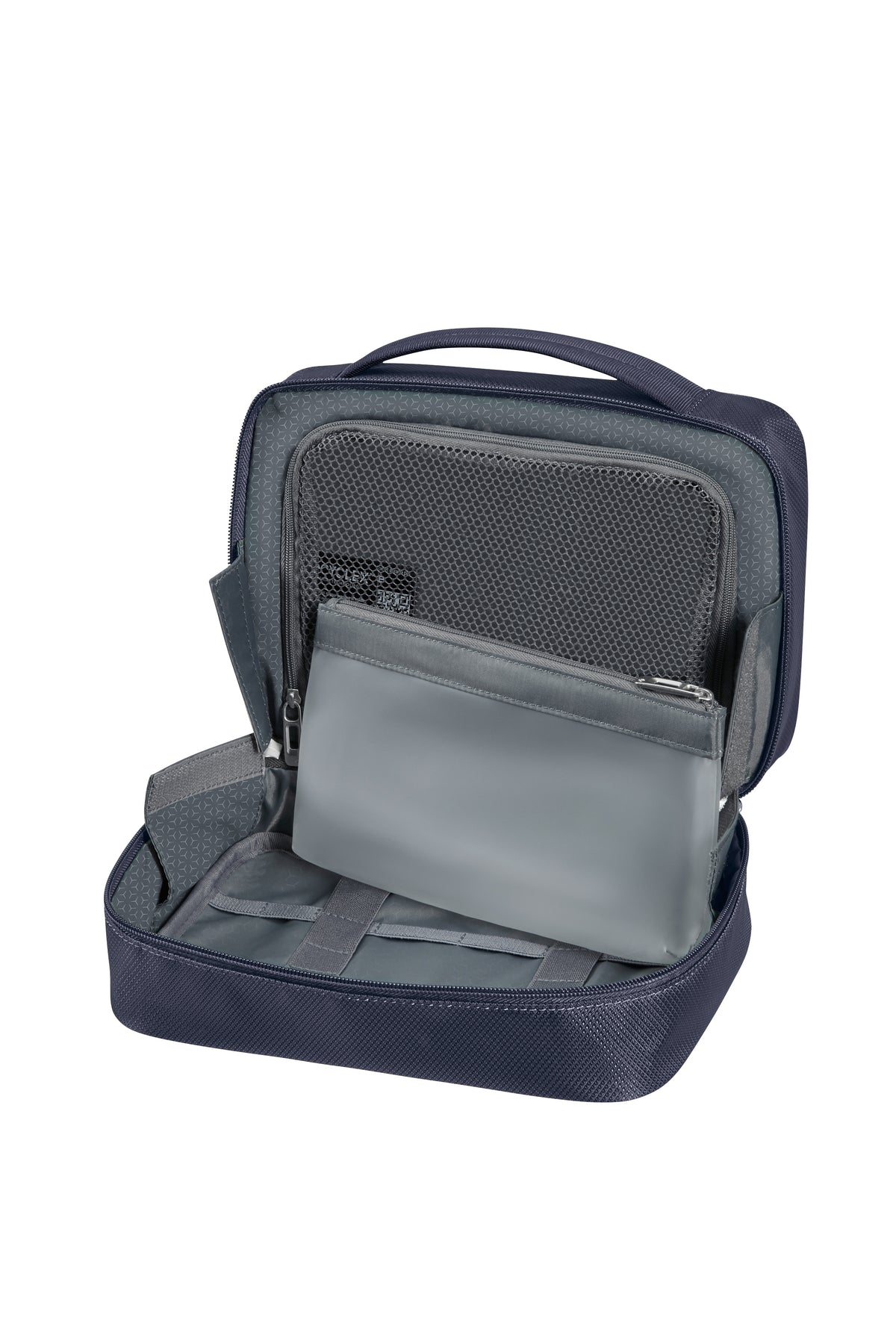 Kosmetyczka kuferek Samsonite Respark granatowa – wnętrze