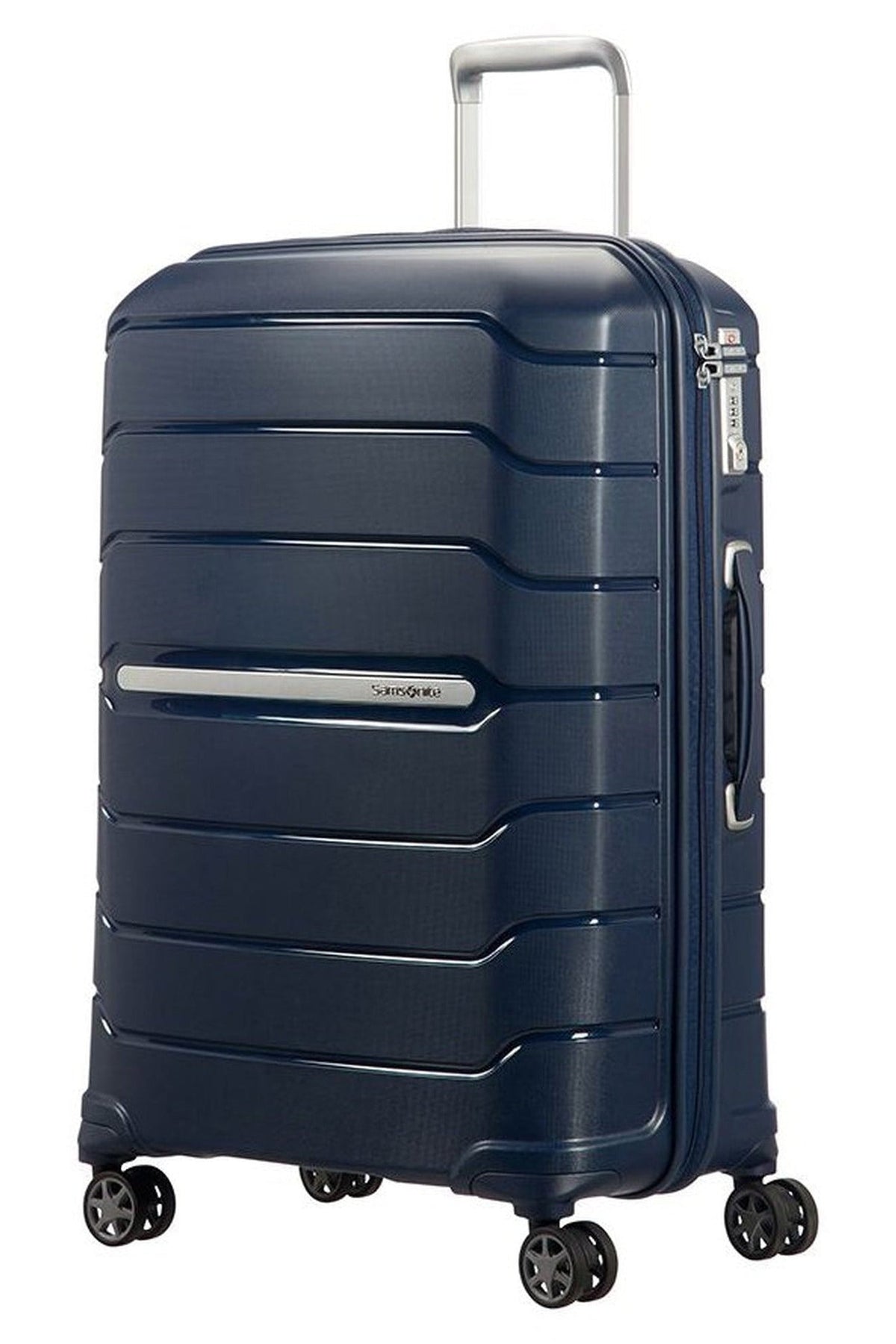 Walizka Samsonite Flux 68 cm Navy Blue – widok 3/4