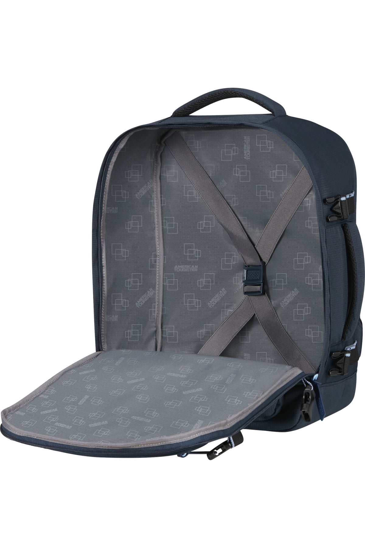 Plecak American Tourister Take2Cabin MS Sport granatowy – wnętrze