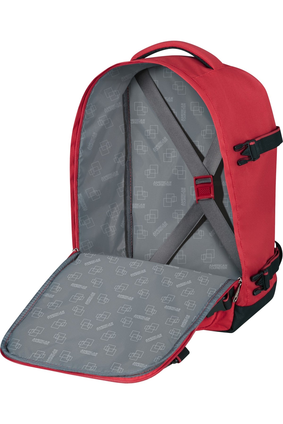 Plecak pod siedzenie American Tourister Cloudrider S 40x25x20 cm do Ryanair i Wizz Air Astral Red – wnętrze