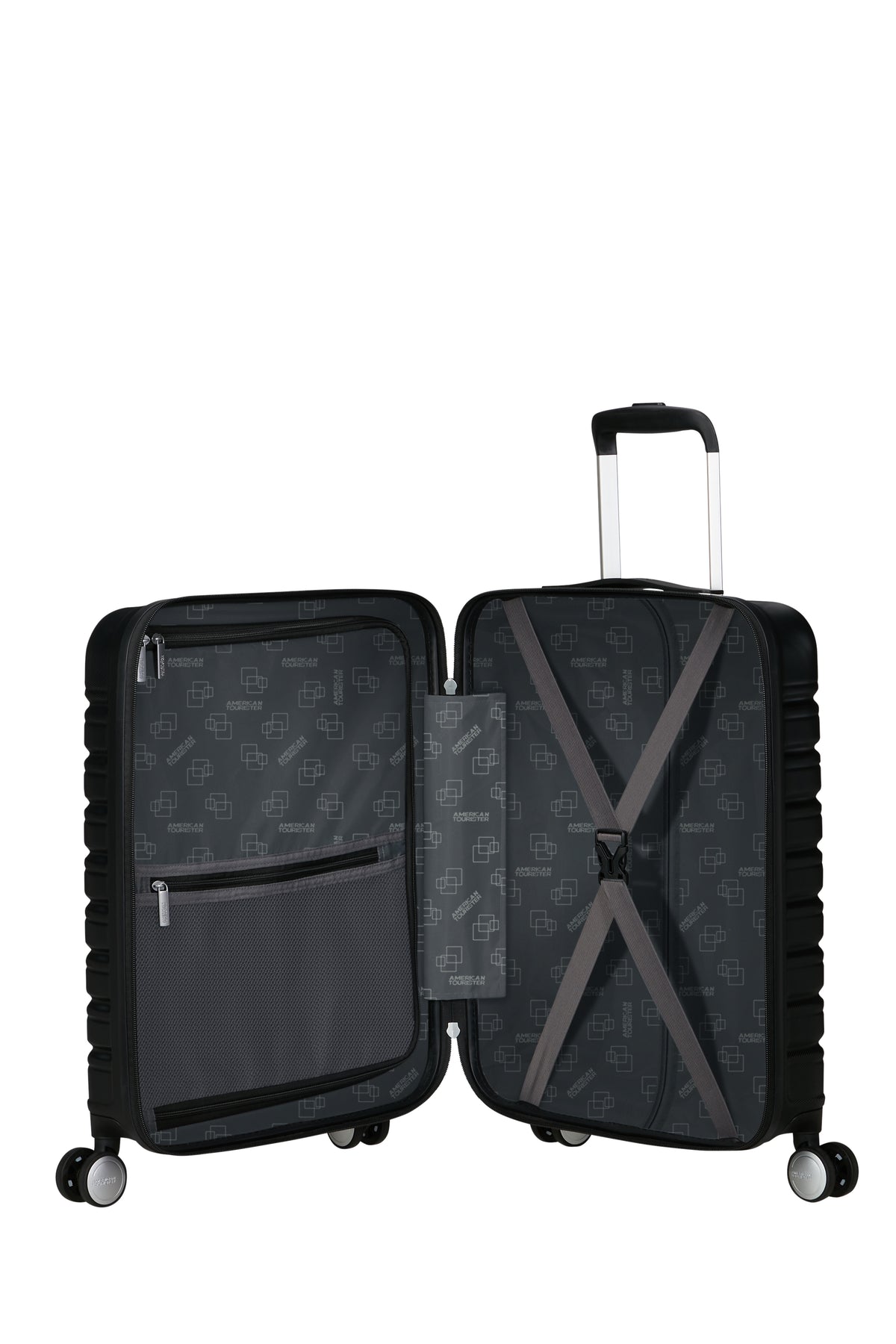 Walizka kabinowa na laptopa American Tourister Flashline 55 cm Shadow Black – wnętrze