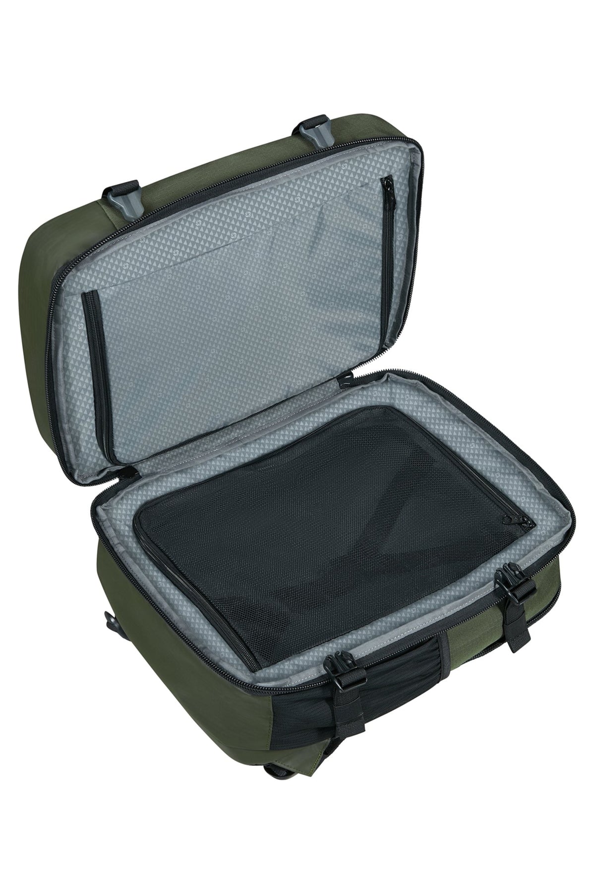 Plecak kabinowy Samsonite Roadseeker S Dark Olive – wnętrze