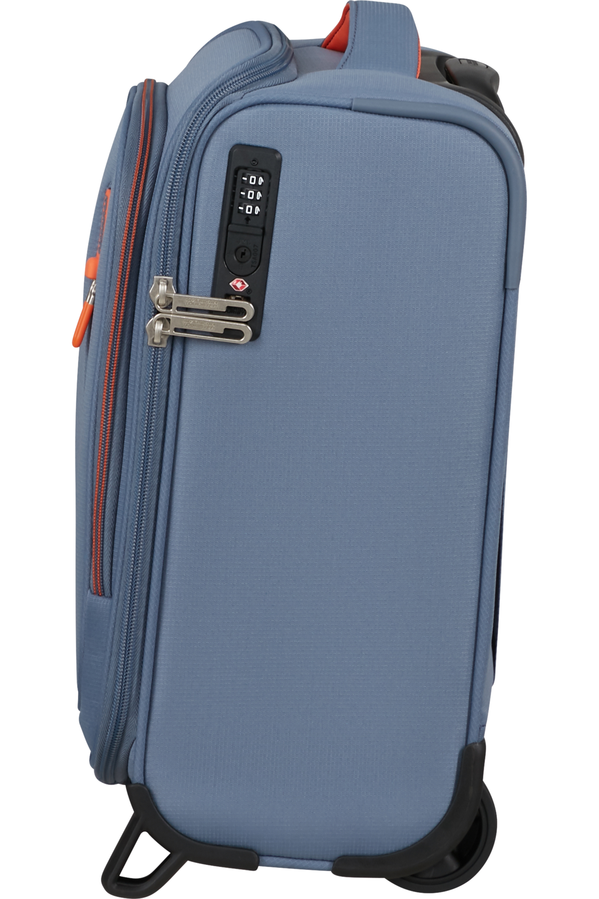 Walizka pod siedzenie American Tourister Cloudrider 40 cm Stone Blue – bok