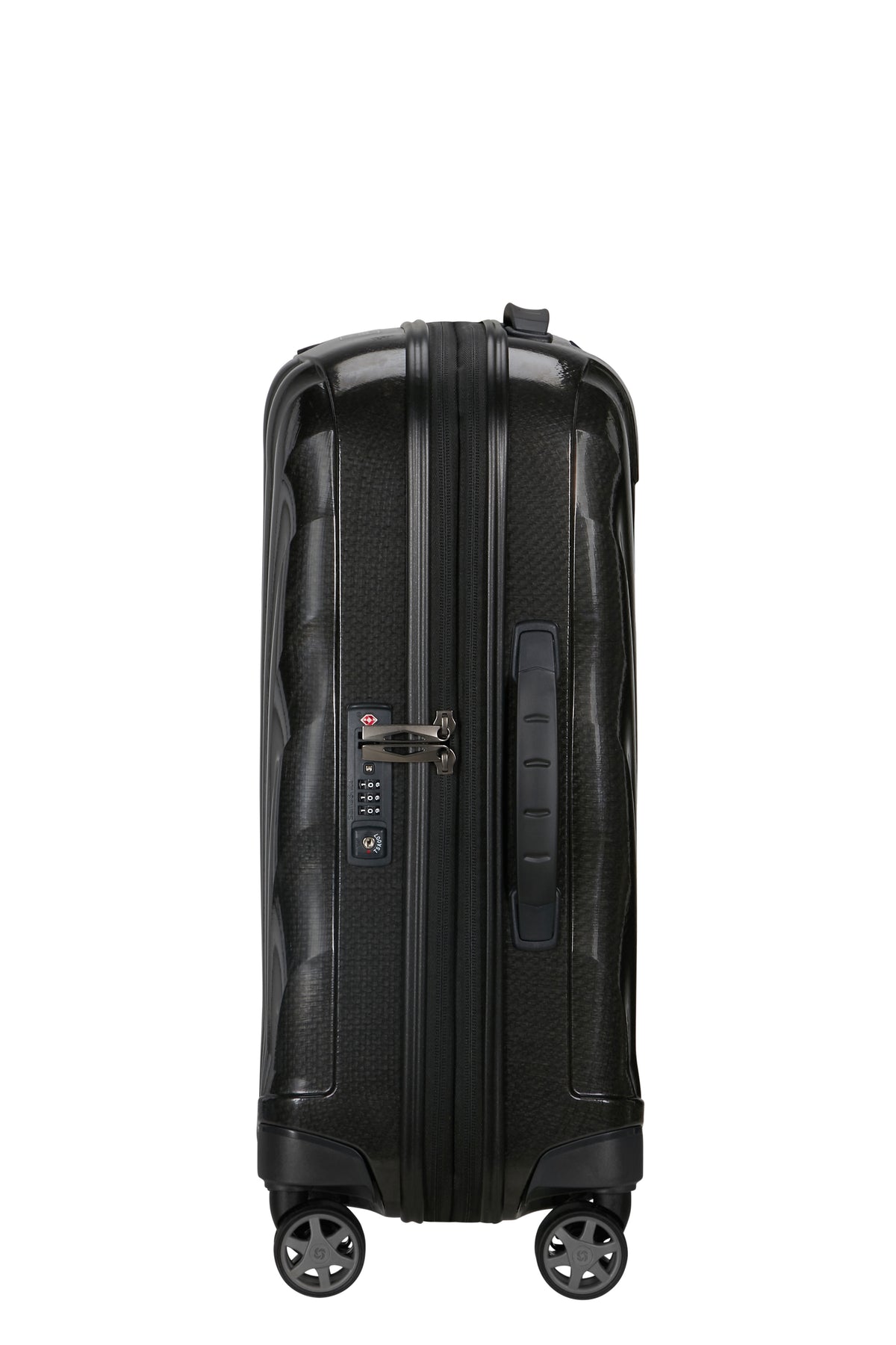 Walizka kabinowa Samsonite C-Lite 55 cm powiększana Black – bok