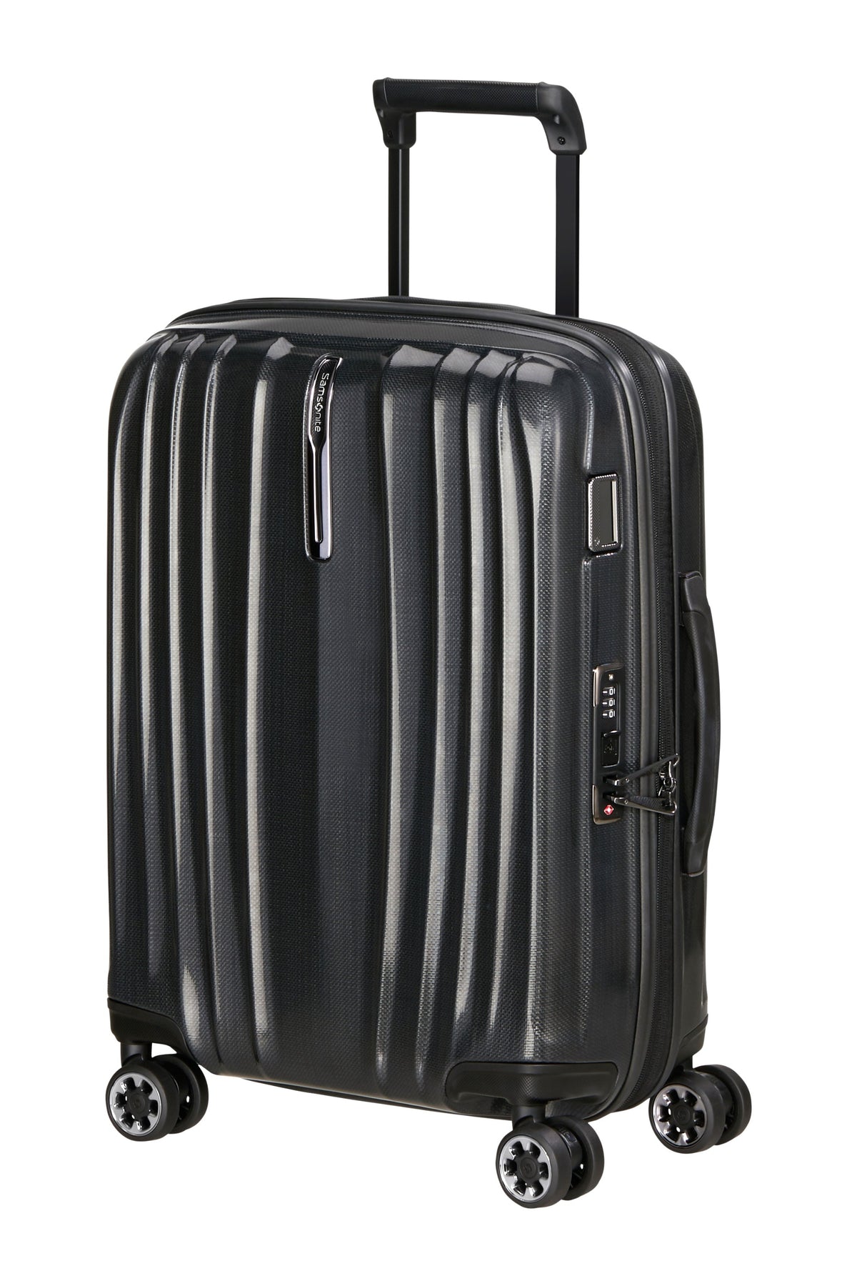 Walizka kabinowa Samsonite Nexis 55 cm powiększana Onyx Black – widok 3/4
