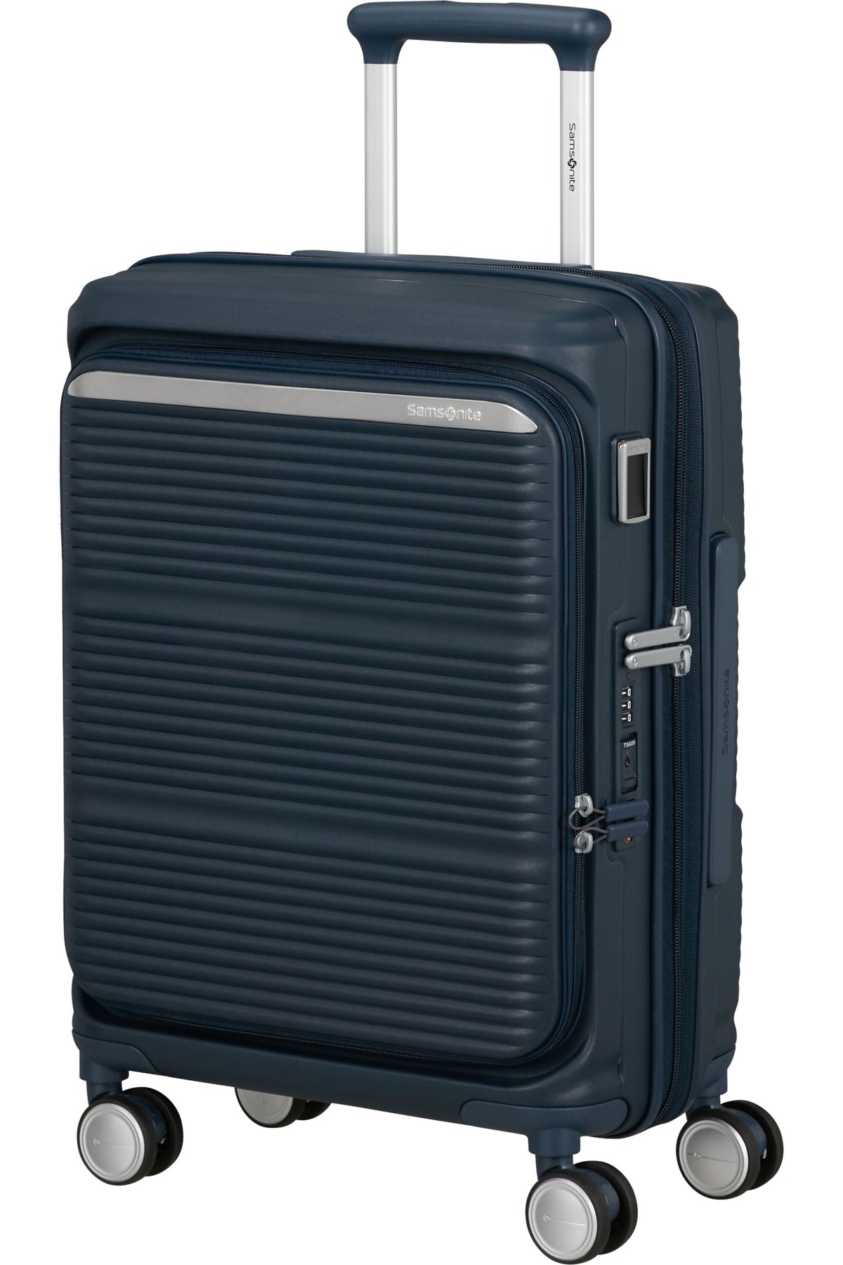 Walizka kabinowa Samsonite Paralux HS 55cm powiększana granatowa – zdjęcie 3