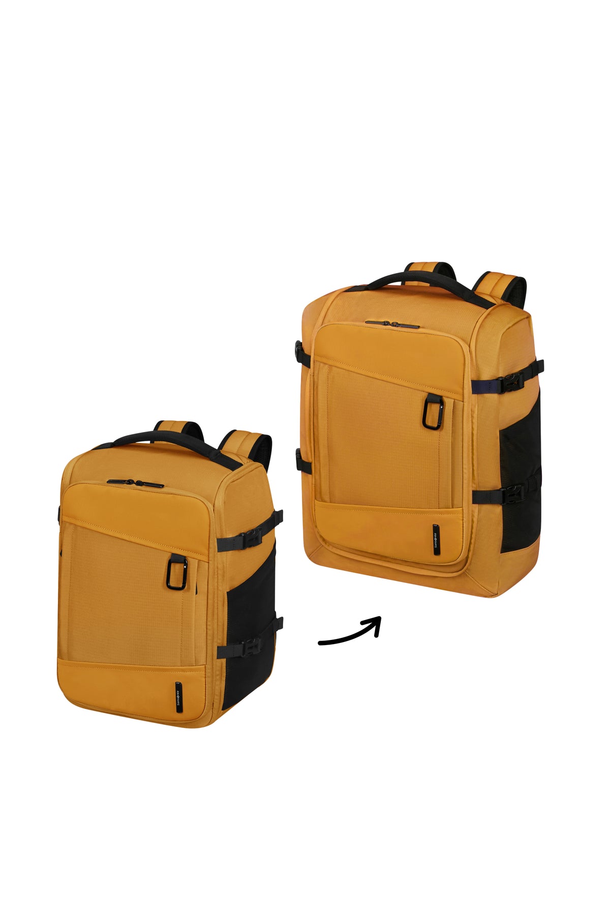 Plecak kabinowy Samsonite 2Fit 2 w 1 Mustard Yellow – detal