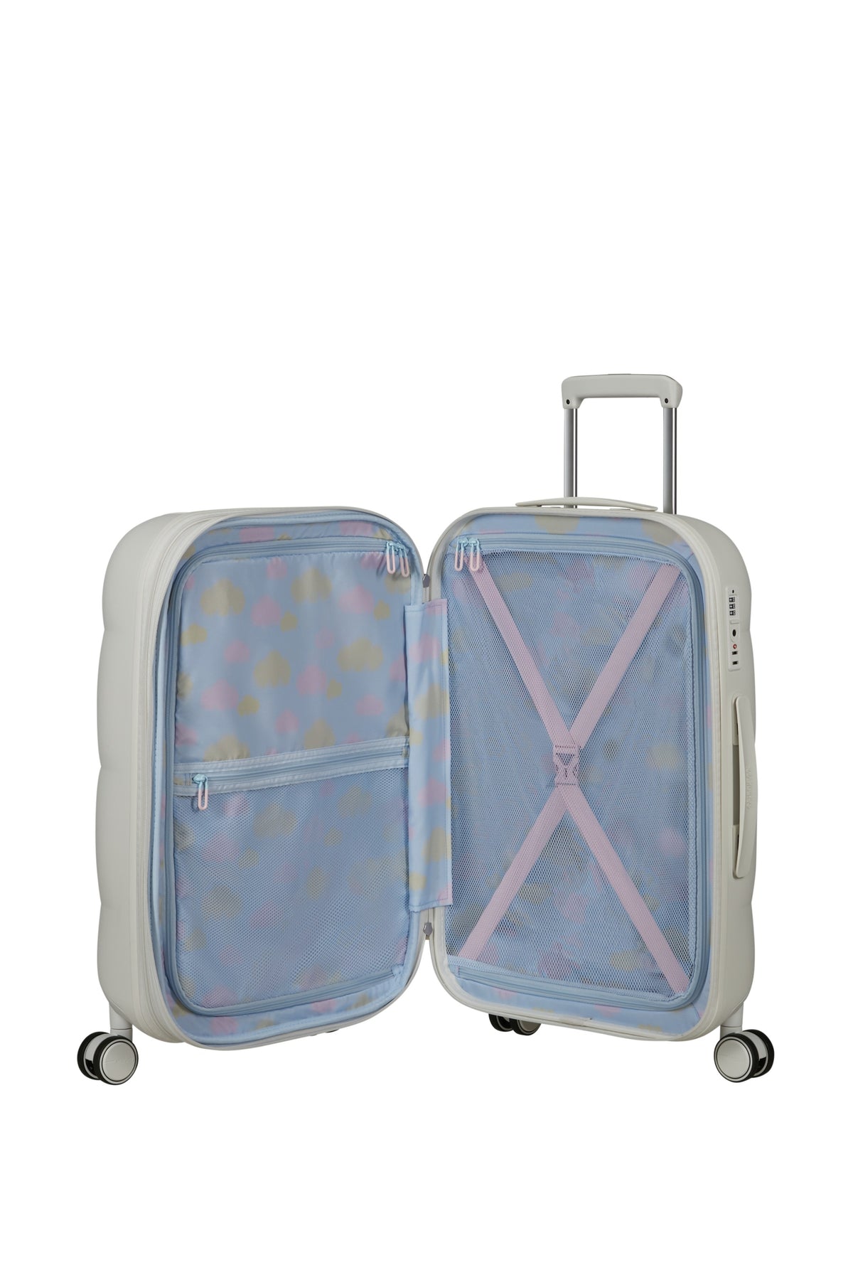 Walizka American Tourister Dreami 67 cm Cloud White – wnętrze