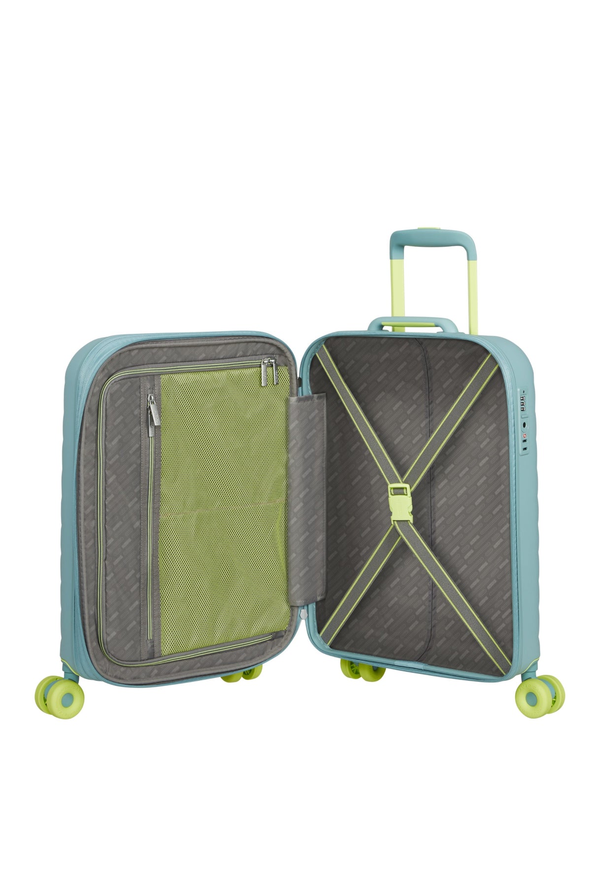 Walizka kabinowa American Tourister Neovibe 55 cm Muted Mint – wnętrze