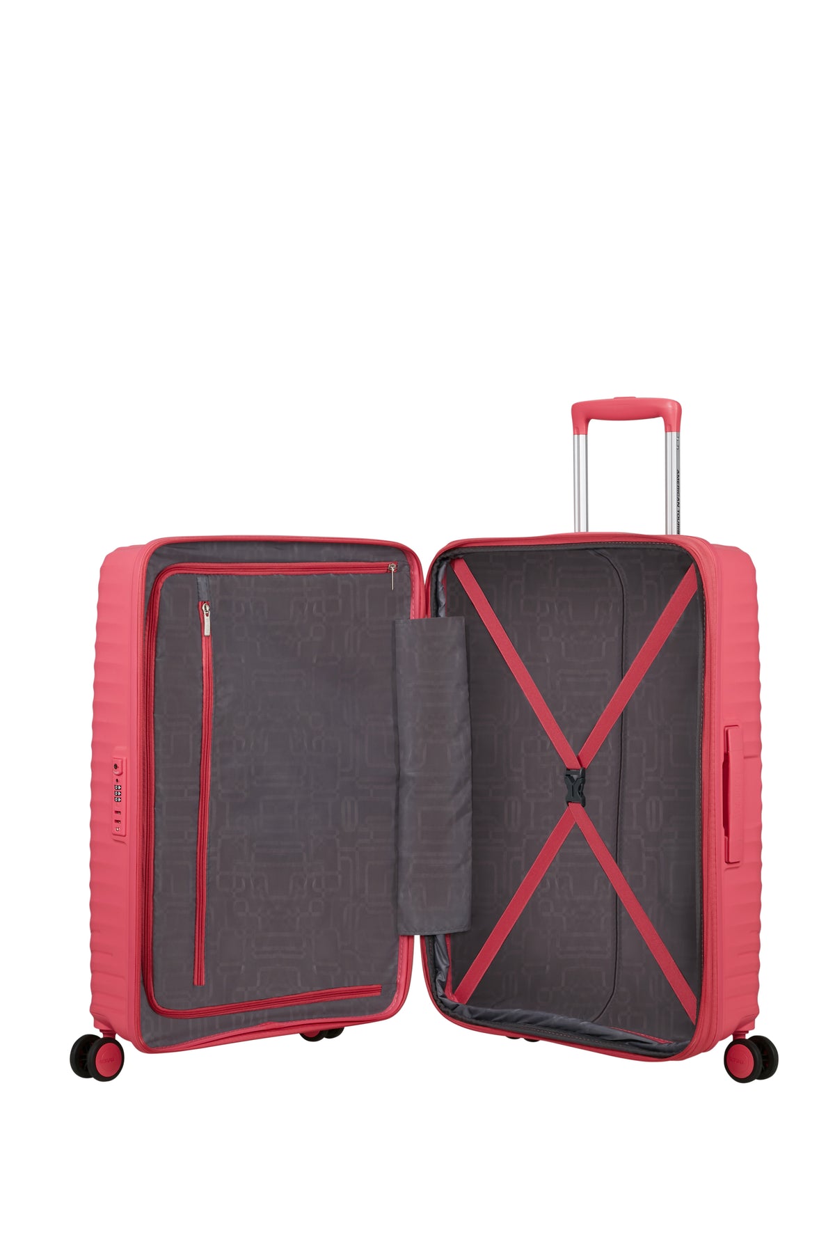 Walizka American Tourister Diablast 68 cm powiększana Pink Glitch – wnętrze
