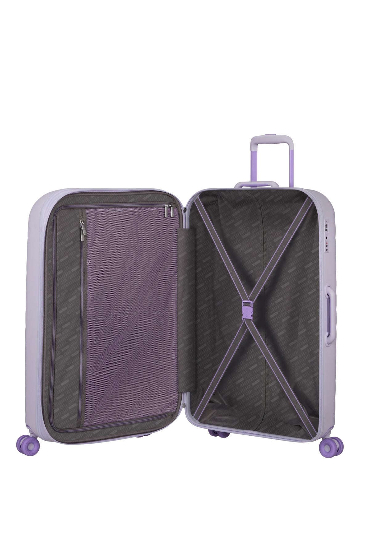 Walizka American Tourister Neovibe 78 cm powiększana Fresh Lilac – wnętrze