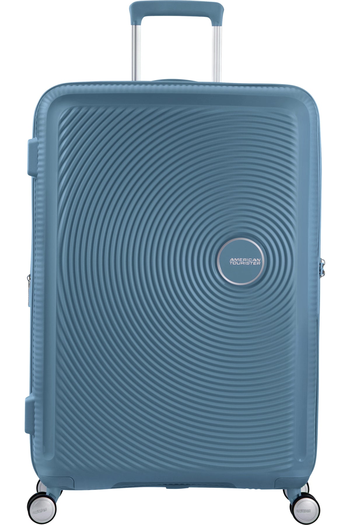 Walizka American Tourister Soundbox 77 cm Stone Blue – widok 3/4