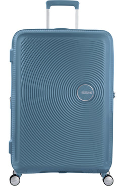 Walizka American Tourister Soundbox 77 cm Stone Blue – widok 3/4