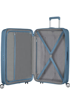 Walizka American Tourister Soundbox 77 cm powiększana Stone Blue – wnętrze