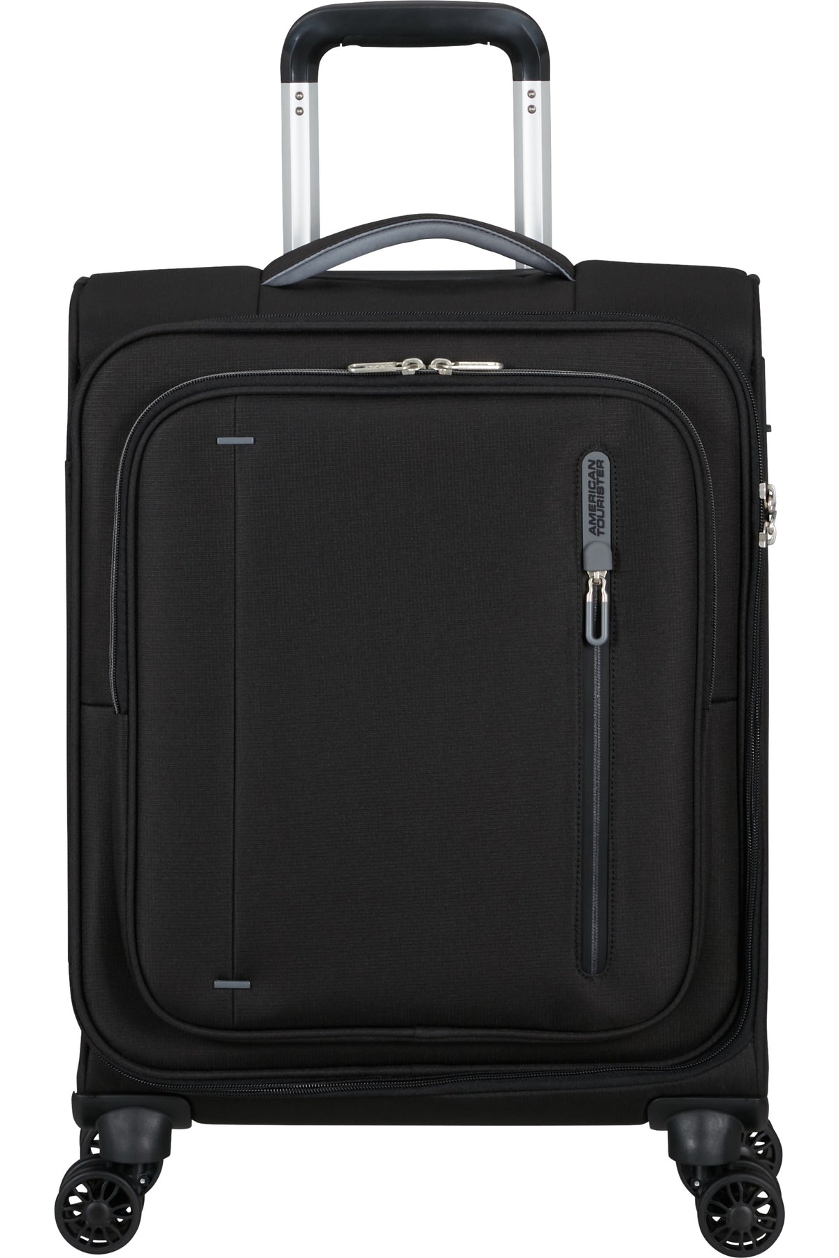 Walizka kabinowa American Tourister Cloudrider 55 cm czarna – widok 3/4