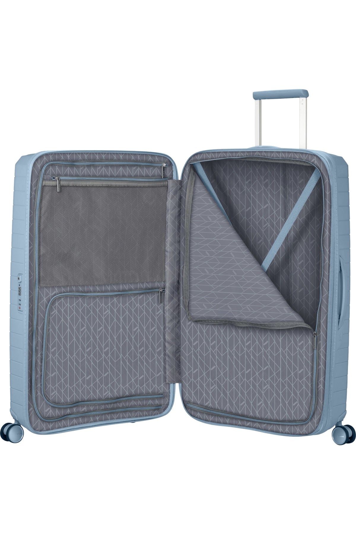 Walizka American Tourister FastForward 78 cm powiększana szara – wnętrze