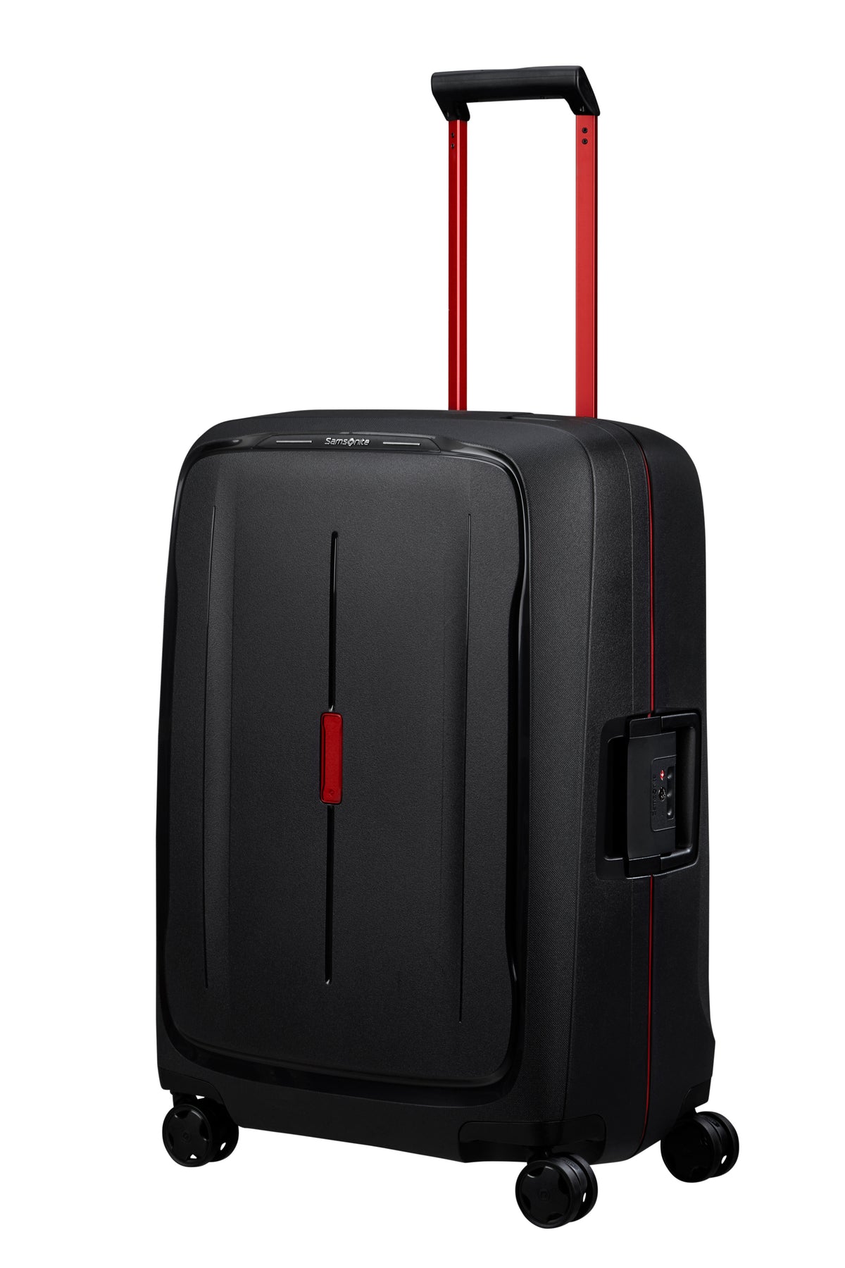 Walizka Samsonite Essens 69 cm Charcoal Red – widok 3/4