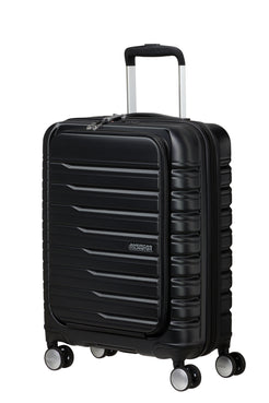 Walizka kabinowa na laptopa American Tourister Flashline 55 cm Shadow Black – widok 3/4