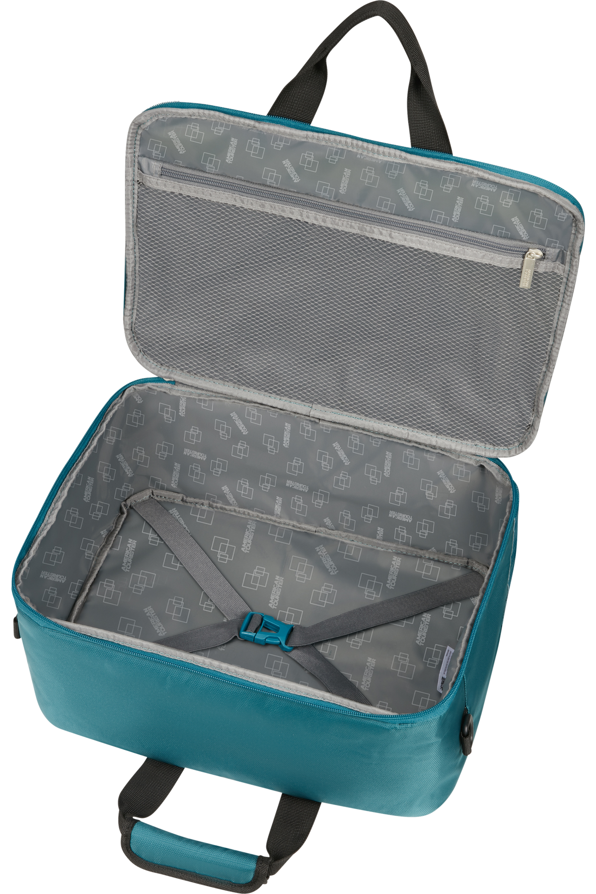 Torba podróżna American Tourister SummerRide turkusowa – wnętrze
