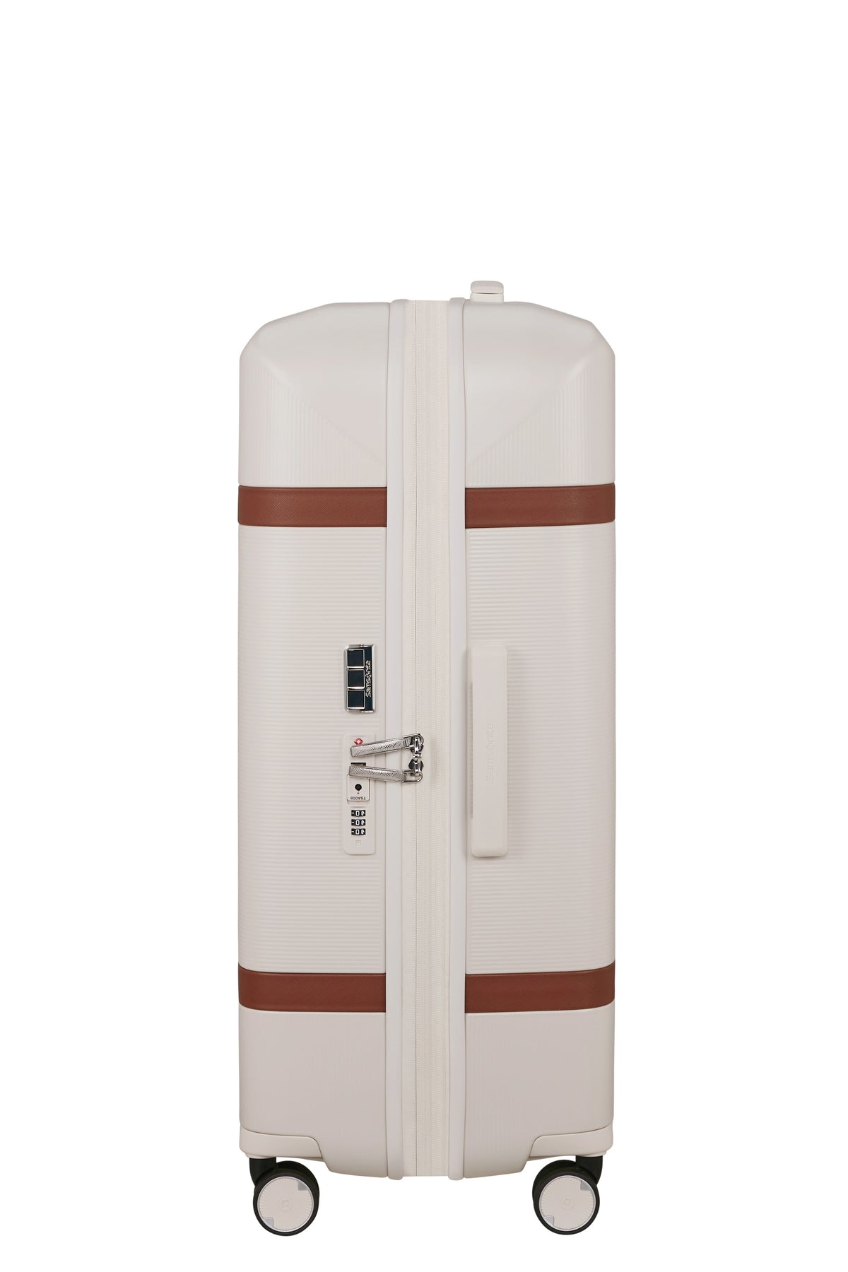 Walizka Samsonite Image 75 cm powiększana beżowa – bok