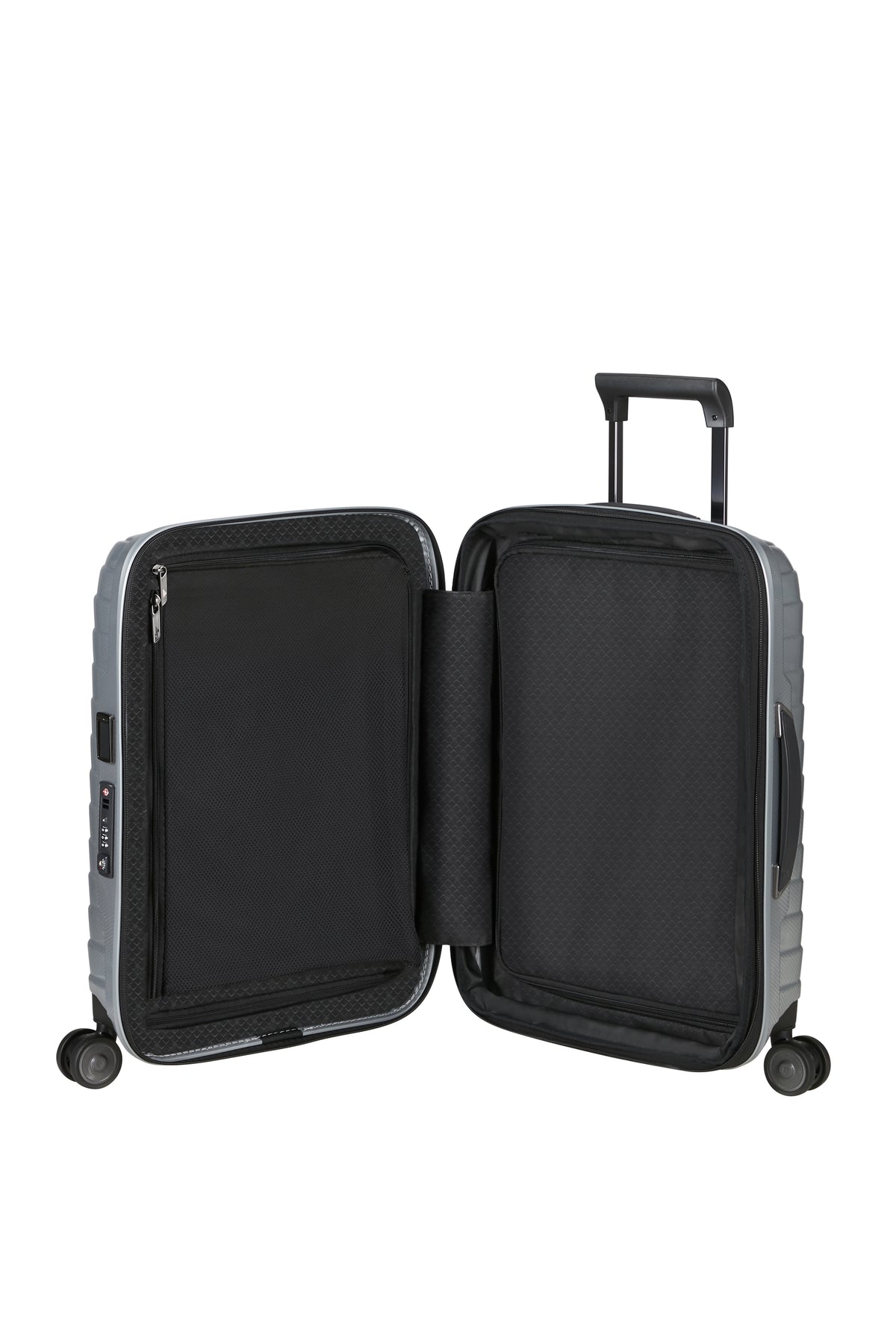 Walizka Samsonite Proxis 55 cm Silver – wnętrze