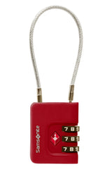 Kłódka kablowa 3-cyfrowa TSA Samsonite Red