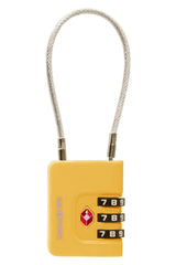 Kłódka kablowa 3-cyfrowa TSA Samsonite Yellow