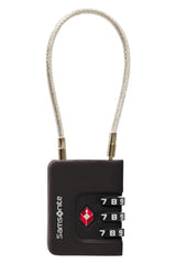 Kłódka kablowa 3-cyfrowa TSA Samsonite Black