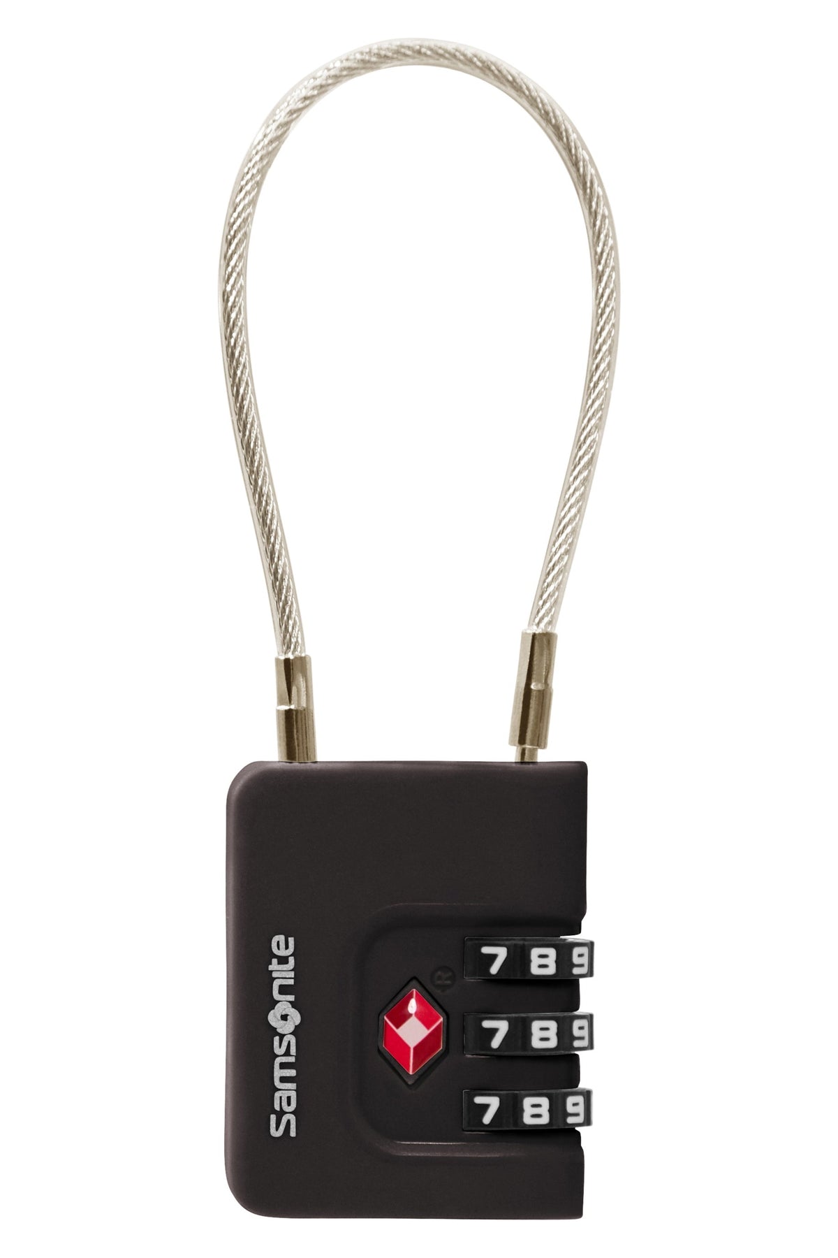 Kłódka kablowa 3-cyfrowa TSA Samsonite Black