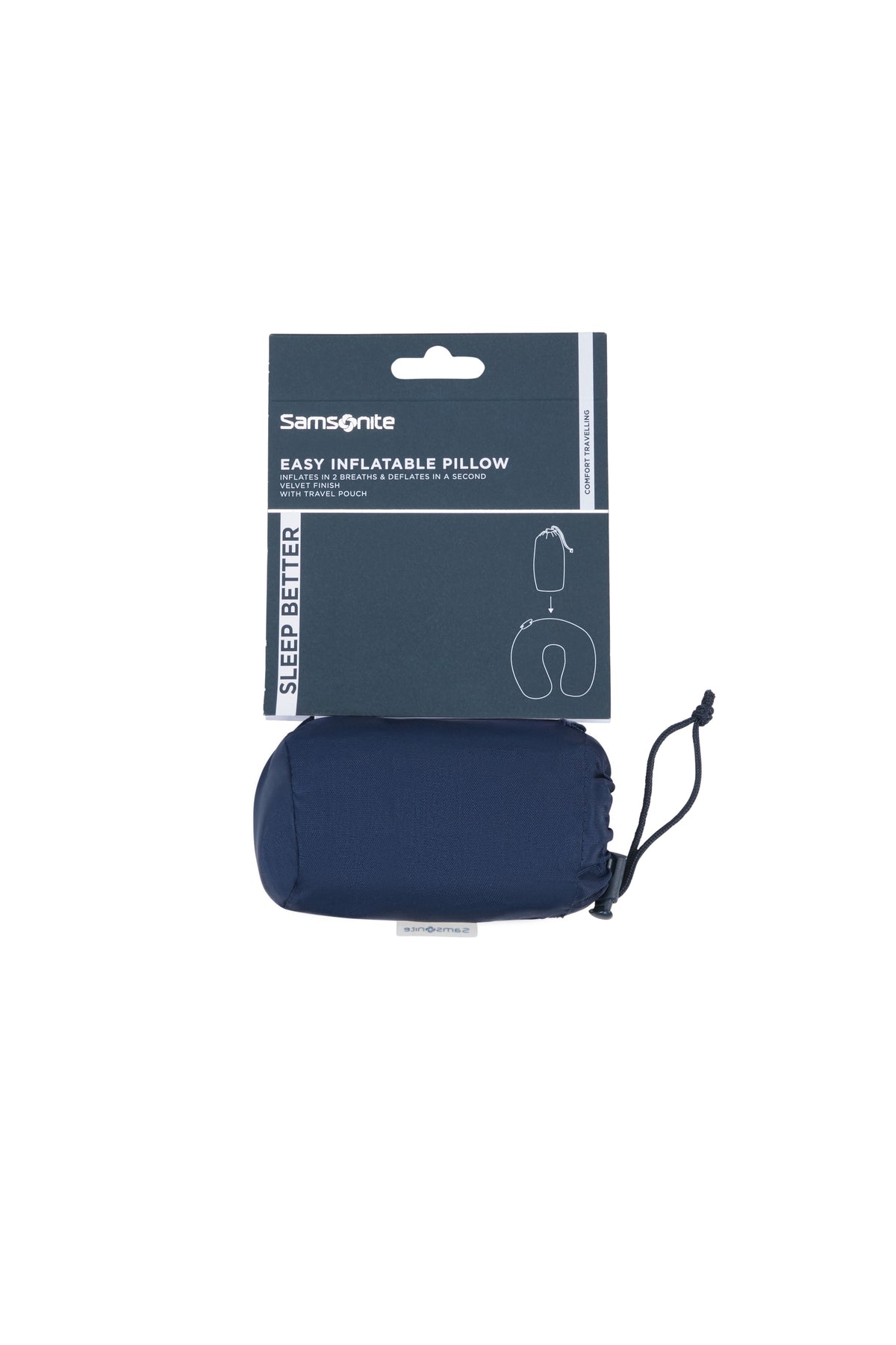 Poduszka podróżna Samsonite granatowa – opakowanie