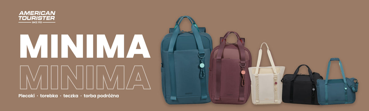Baner Minima American Tourister – plecaki, torebka, teczka i torba podróżna