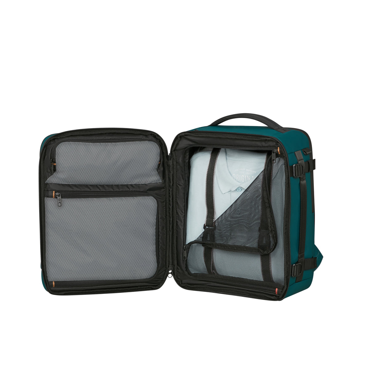 Plecak kabinowy Samsonite Cabin Pack S Deep Teal – wnętrze