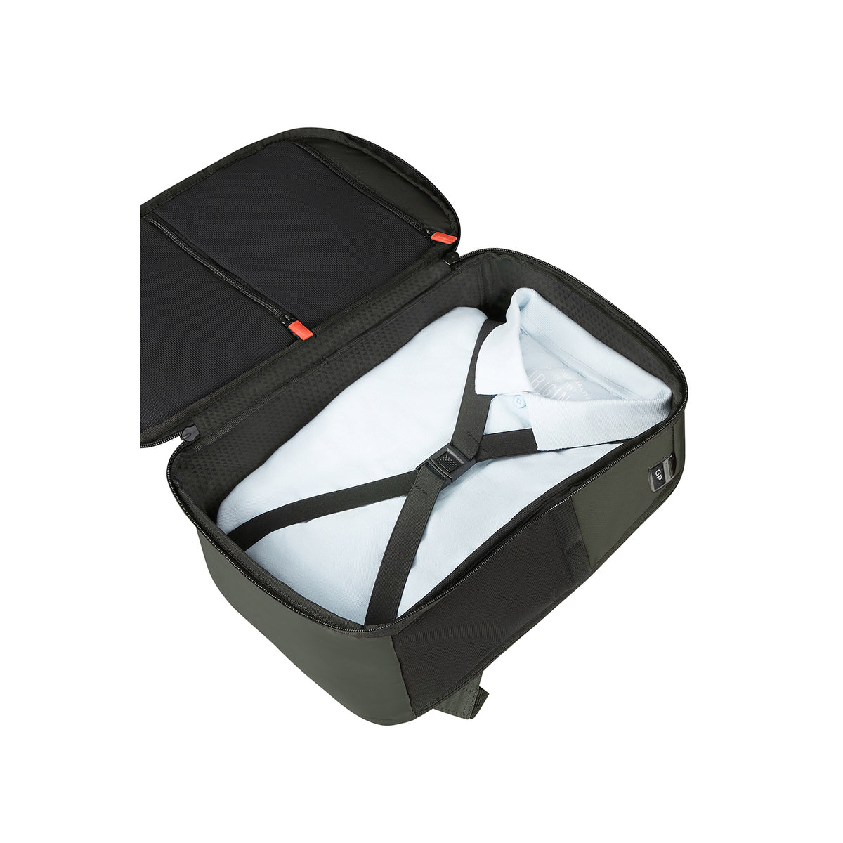 Plecak kabinowy Samsonite Moderny XS zielony – wnętrze