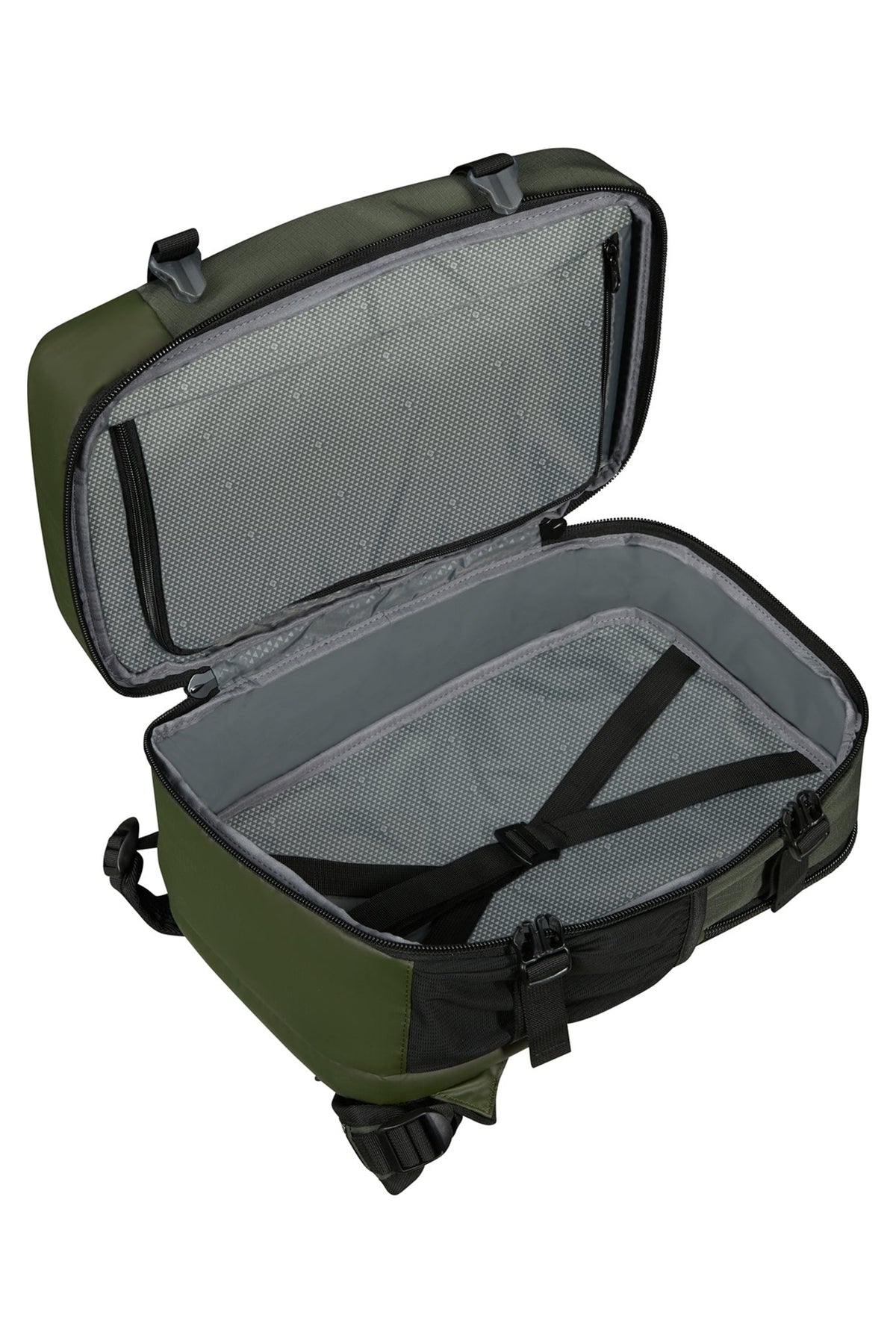 Plecak kabinowy Samsonite Roadseeker XS zielony – wnętrze