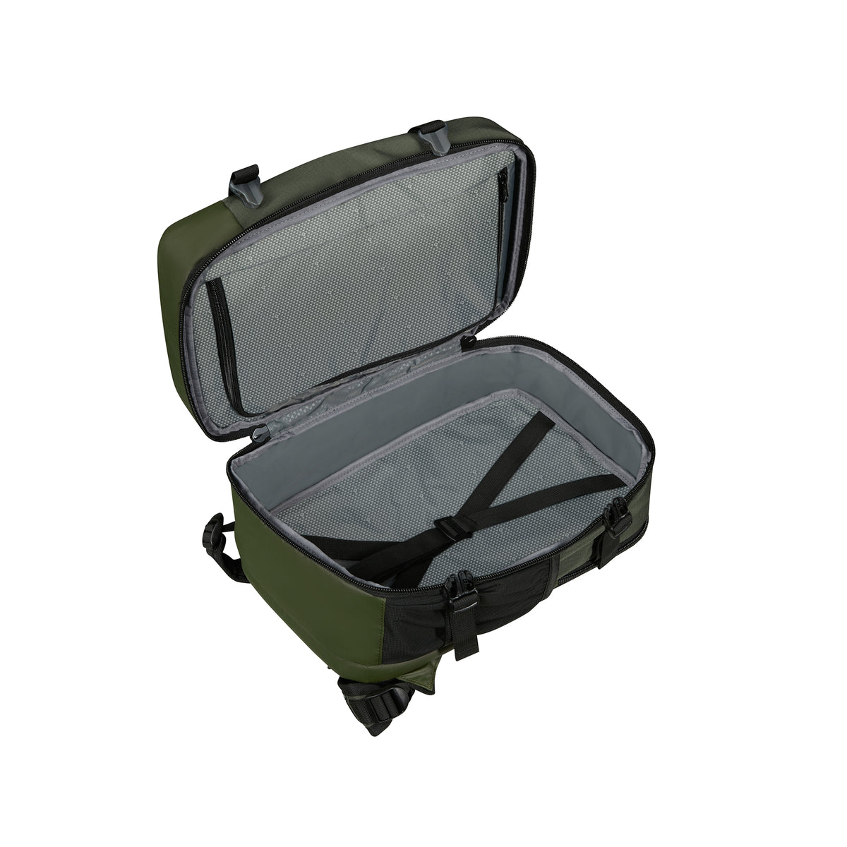 Plecak kabinowy Samsonite Roadseeker XS zielony – wnętrze