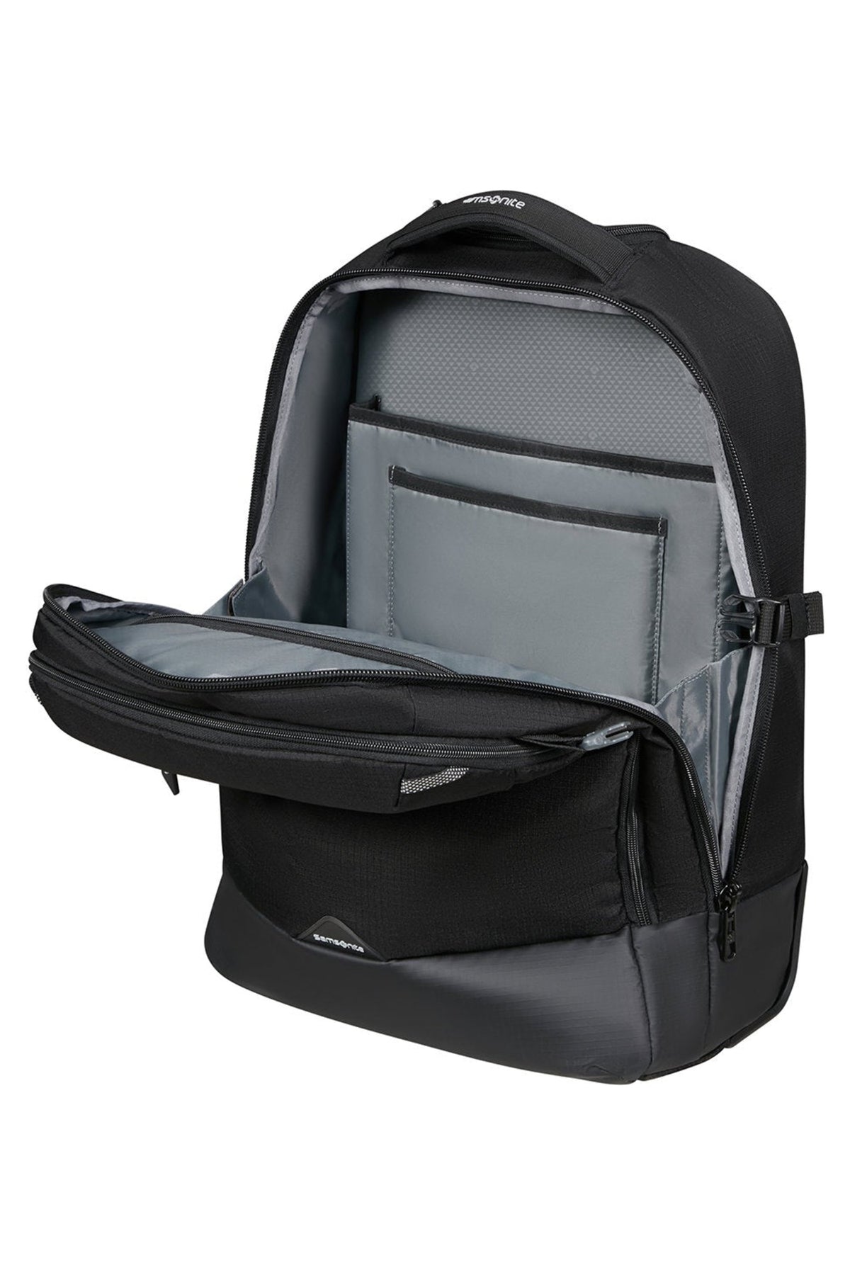 Plecak na kółkach Samsonite Roadseeker czarny – wnętrze