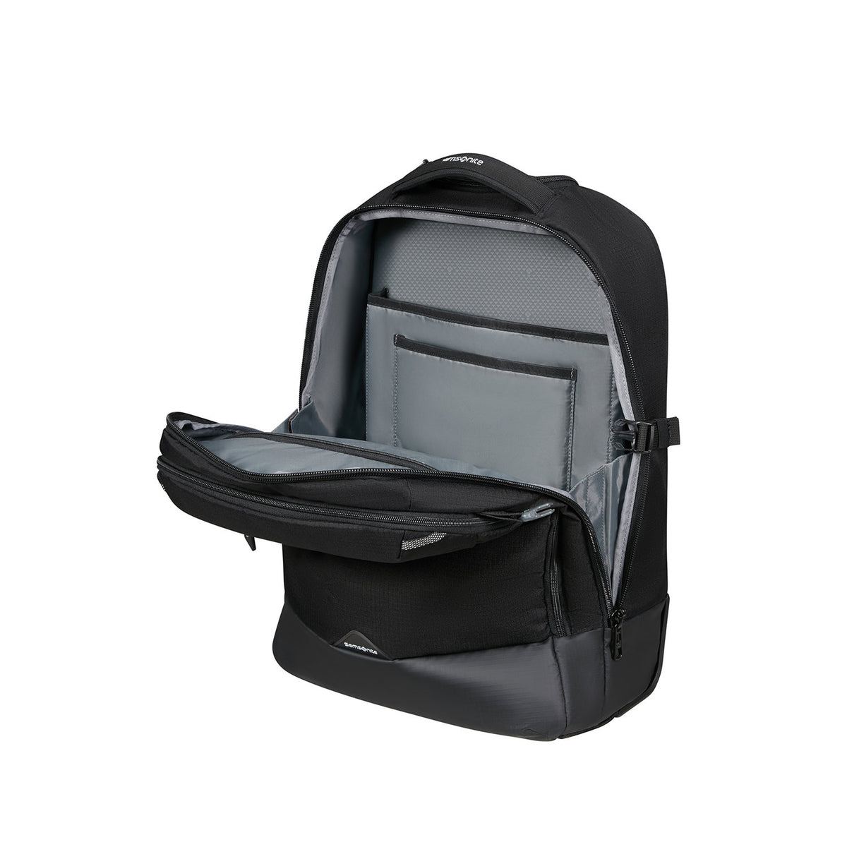 Plecak na kółkach Samsonite Roadseeker czarny – wnętrze