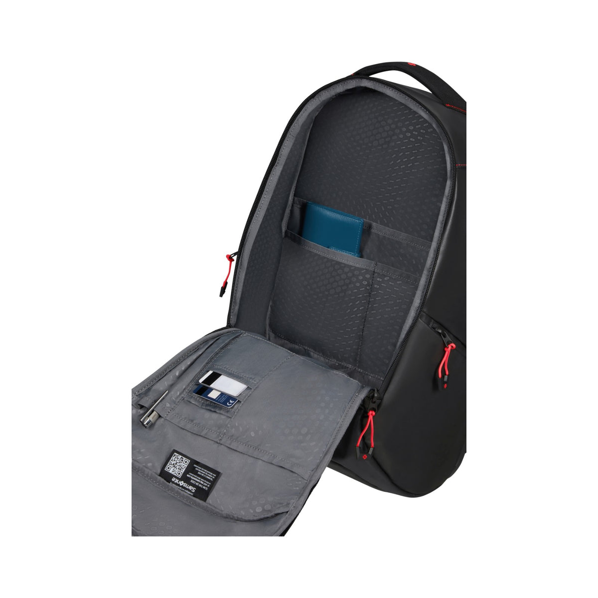 Plecak na laptopa Samsonite Ecodiver Urban M – Black, wnętrze z organizerem