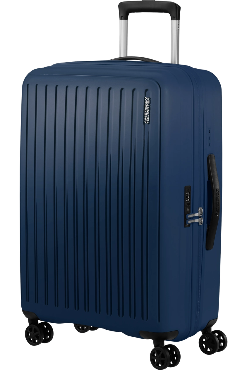 Walizka American Tourister Rejoy 68cm granatowa – widok 3/4