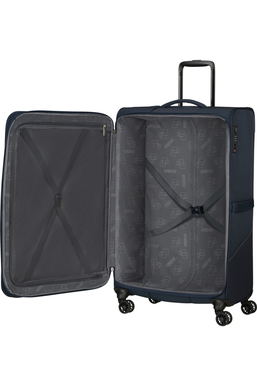 Walizka American Tourister SummerRide 80 cm powiększana granatowa – wnętrze