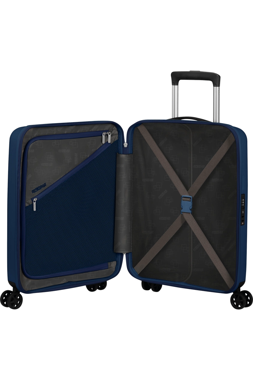Walizka kabinowa American Tourister Rejoy 55 cm granatowa – wnętrze