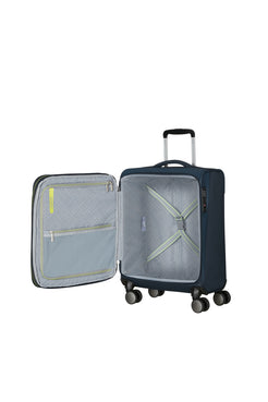Walizka kabinowa American Tourister Wanderlite S powiększana Dark Navy – wnętrze