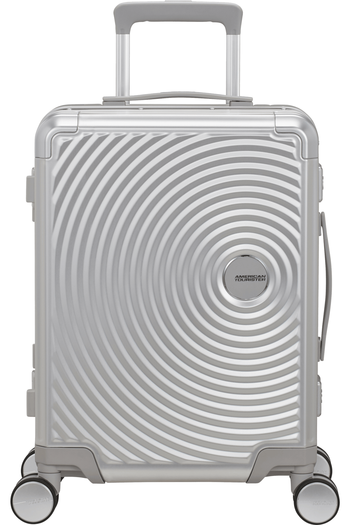 Walizka kabinowa American Tourister Soundbox Alu 55 cm Silver