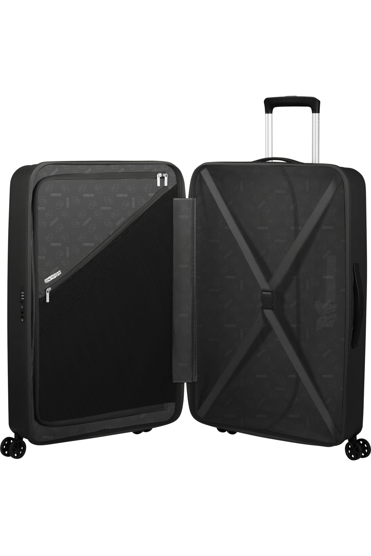 Walizka American Tourister Rejoy 77 cm czarna – wnętrze
