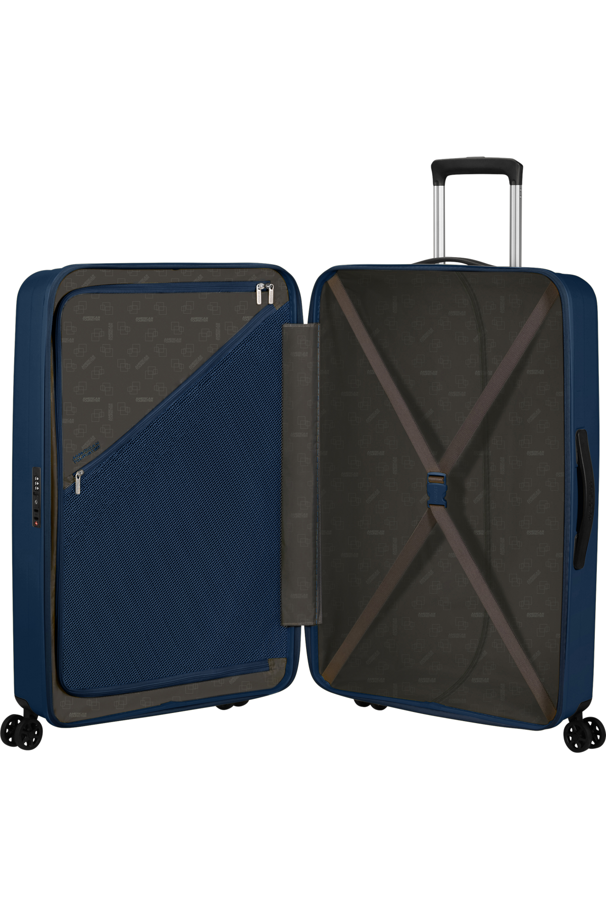 Walizka American Tourister Rejoy 77 cm granatowa – wnętrze