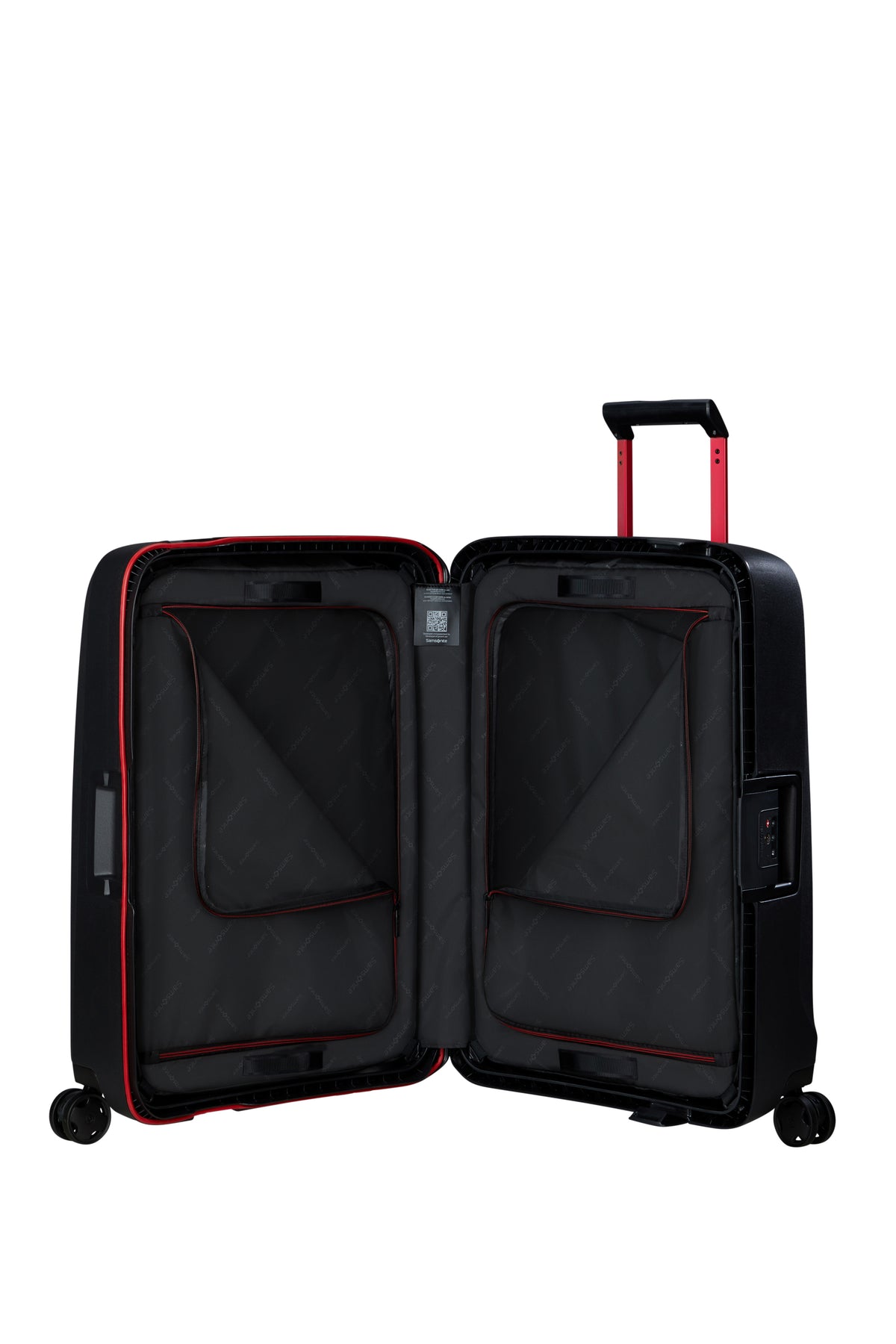 Walizka Samsonite Essens 69 cm Charcoal Red – wnętrze