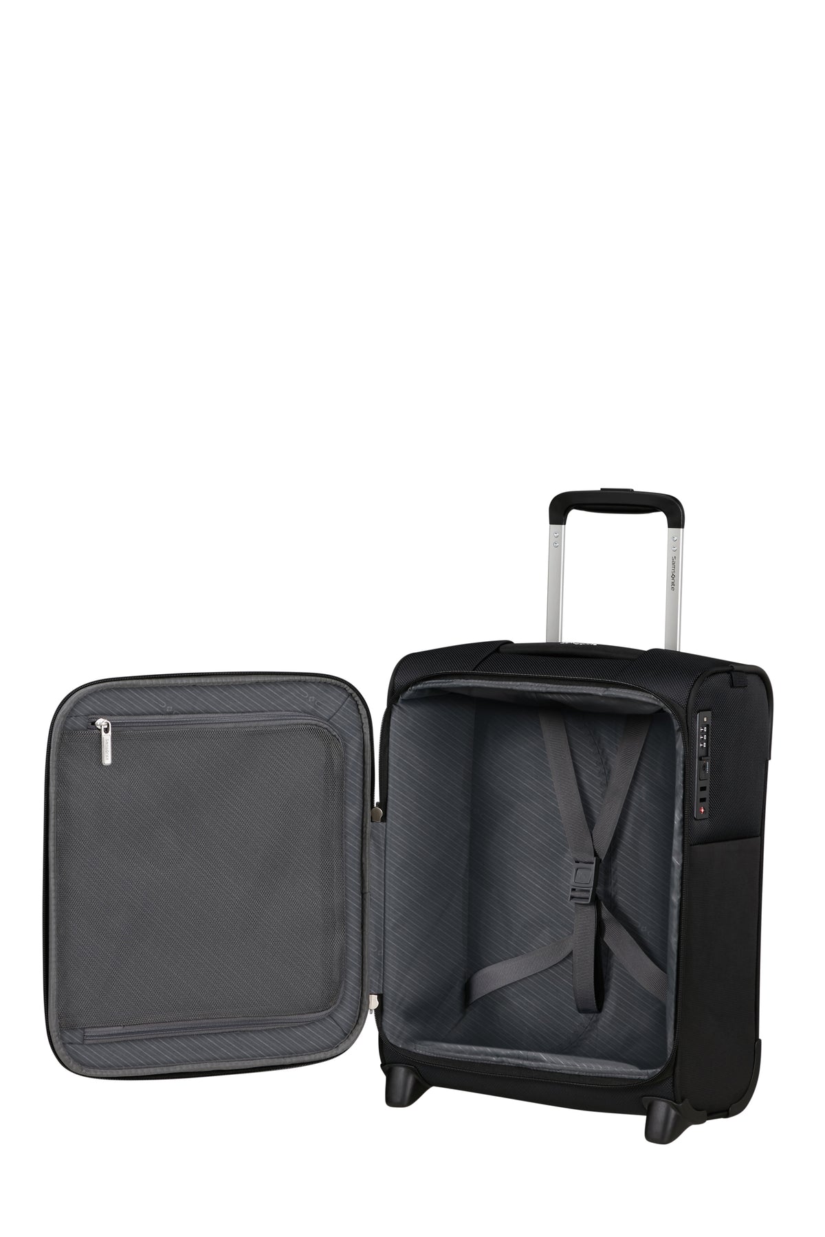 Walizka kabinowa Samsonite Base Breeze 45 cm Czarny – wnętrze