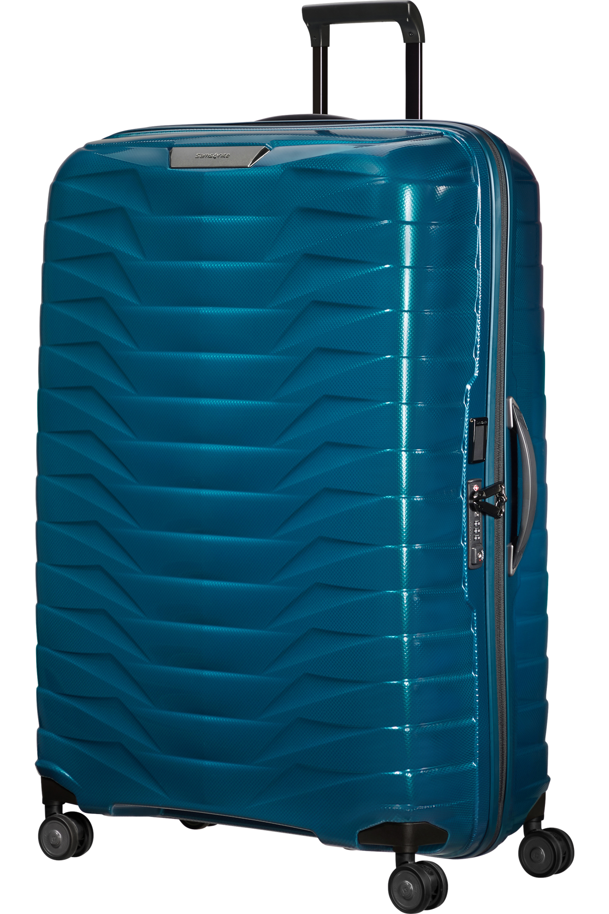 Walizka Samsonite Proxis 86 cm Petrol Blue – widok 3/4