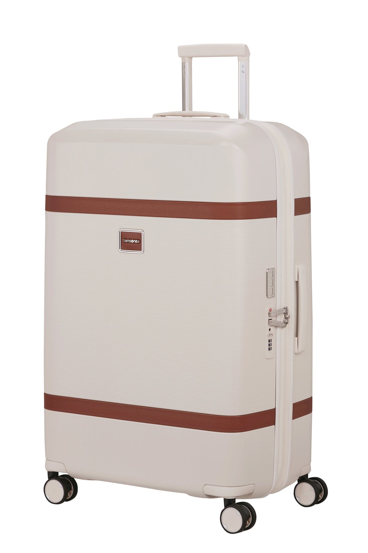 Walizka Samsonite Image 75 cm powiększana beżowa – widok 3/4