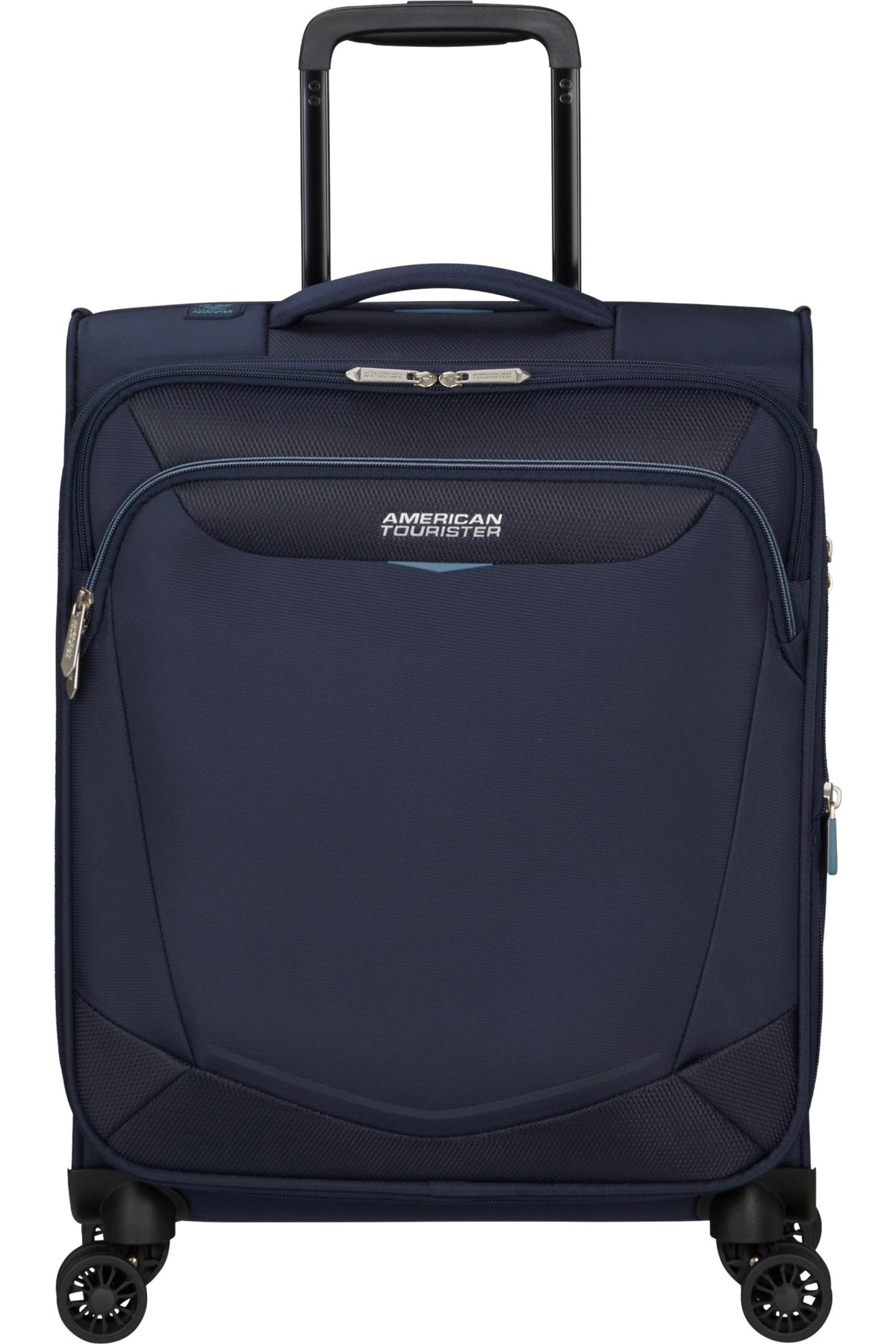 Walizka kabinowa American Tourister SummerRide 55 cm powiększana granatowa – widok 3/4
